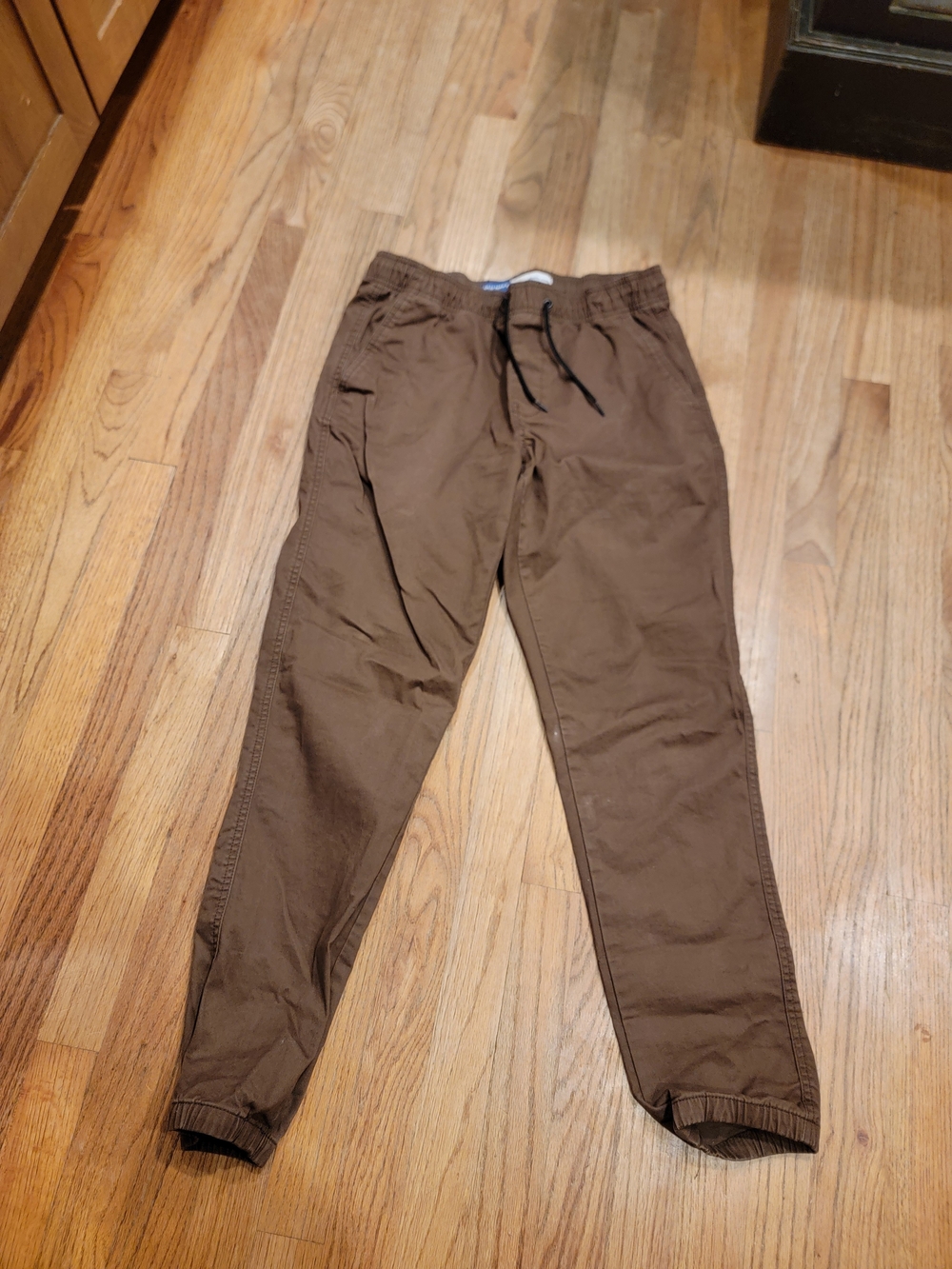 Men's Old Navy Brown Woven Cotton Chino Modern Jogger Drawstring Pants